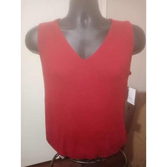 Liz Claiborne Tops - New Women's LIZ CLAIBORNE LIZSPORT Medium M Tunic Top Sleeveless V-Neck RED